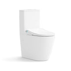 Raised Height Back To Wall Tornado Rimless Flush Toilet Suite with Smart Remote Bidet Seat - White (4 Star)