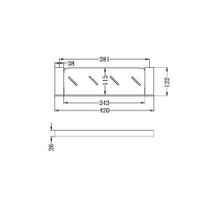 Nero Celia Metal Shelf - Chrome/Black/Brushed Nickel