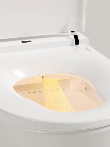 In Wall Cistern Rimless Flush Toilet Suite with Smart Remote Bidet Seat - White (4 Star)
