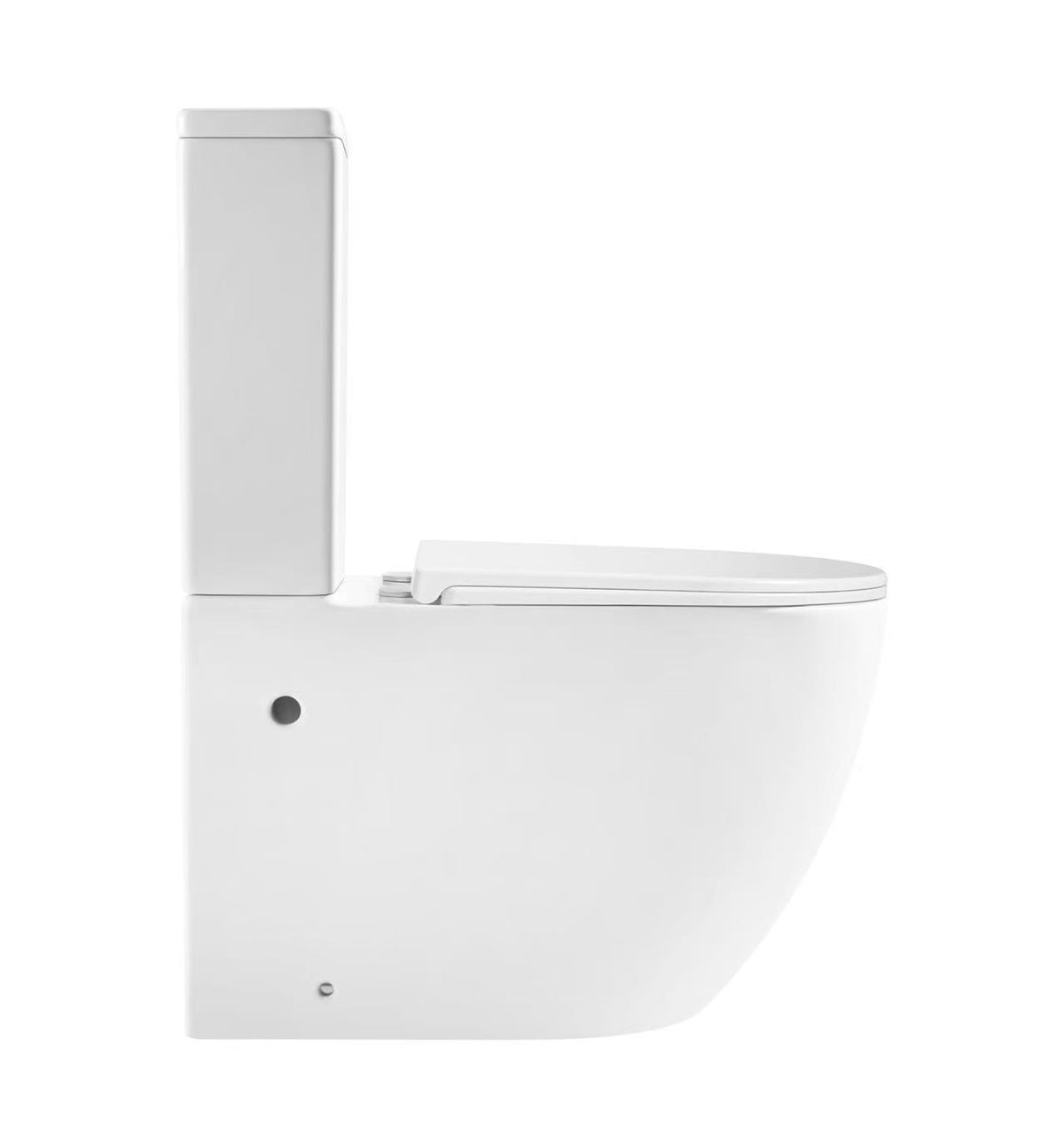 Ora Back To Wall Tornado Rimless Flush Toilet Suite with Soft Close Seat - White (4 Star)
