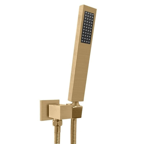 Slim Square Hand Shower On Holder - Various Colours