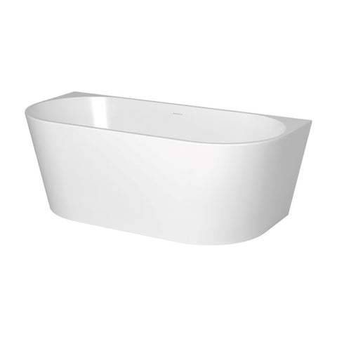 Paco Back to Wall Freestanding Bath with Overflow 1400 / 1500 / 1700mm - Gloss White