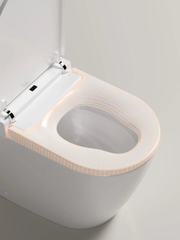In Wall Cistern Rimless Flush Toilet Suite with Smart Remote Bidet Seat - White (4 Star)