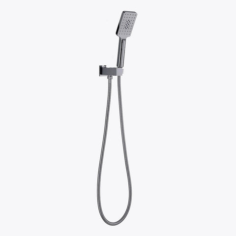 Soft Square Hand Shower On Holder - Various Colours