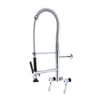 Gentec JETFLF3000W Lead Free DZR Brass Wall Mounted Pre-Rinse Unit w/ Pot Filler, Recess Adaptors and 100mm Lever Handles – Woolworths Model