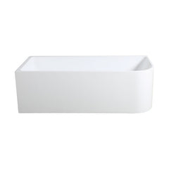 Matte White Left Hand Corner Freestanding Bath 1500 / 1700mm - Matte White