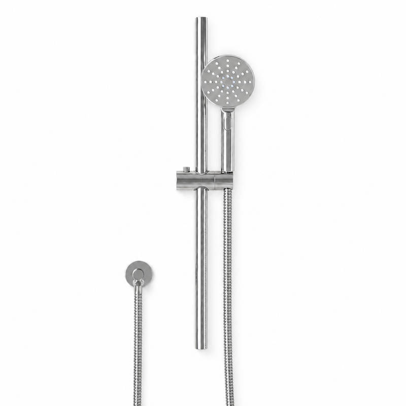 Round Shower Rail with 3 Spray Settings Handheld Shower Set