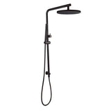 Round Dual Shower Rail with Slim Hand Shower - Various Colours