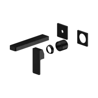 (Trim) WBM12 Square Wall Basin/Bath Mixer Set (Separate Backplate) with Spout - Various Colours