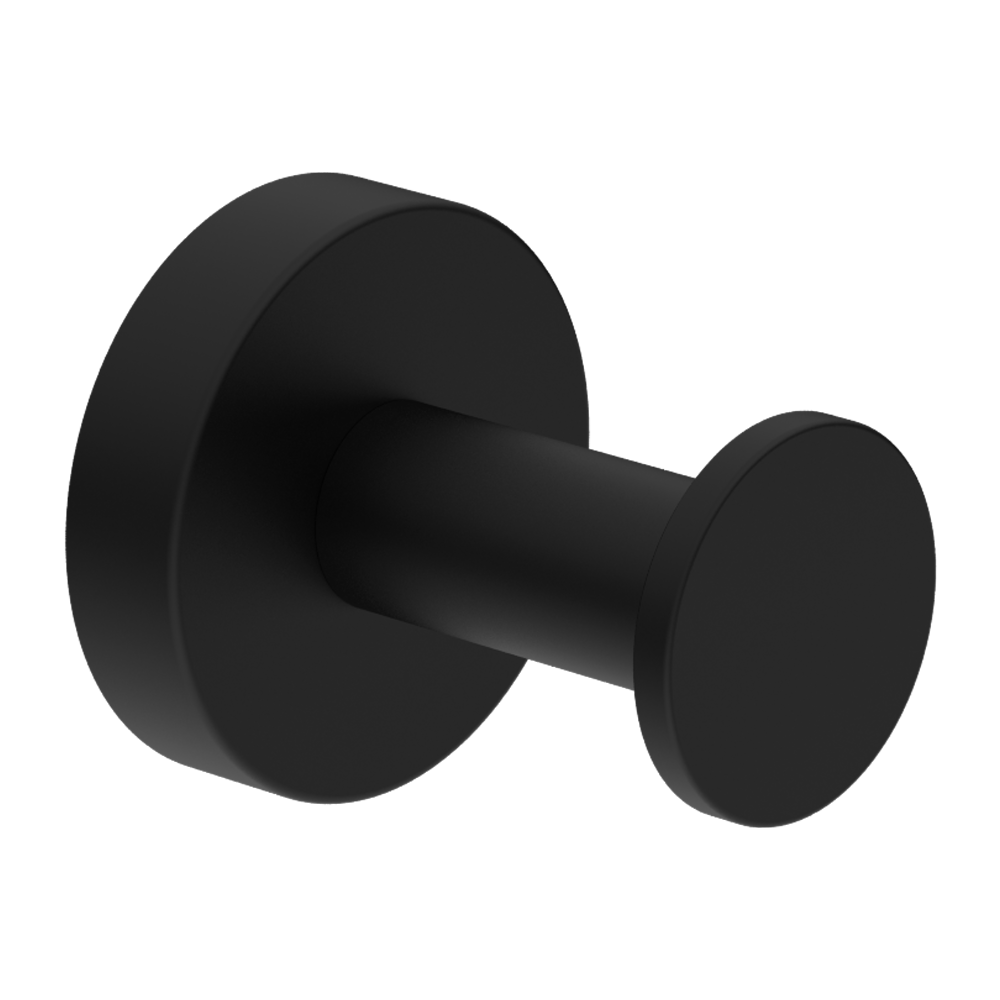 Nero Classic Round Single Robe Hook - Various Colours
