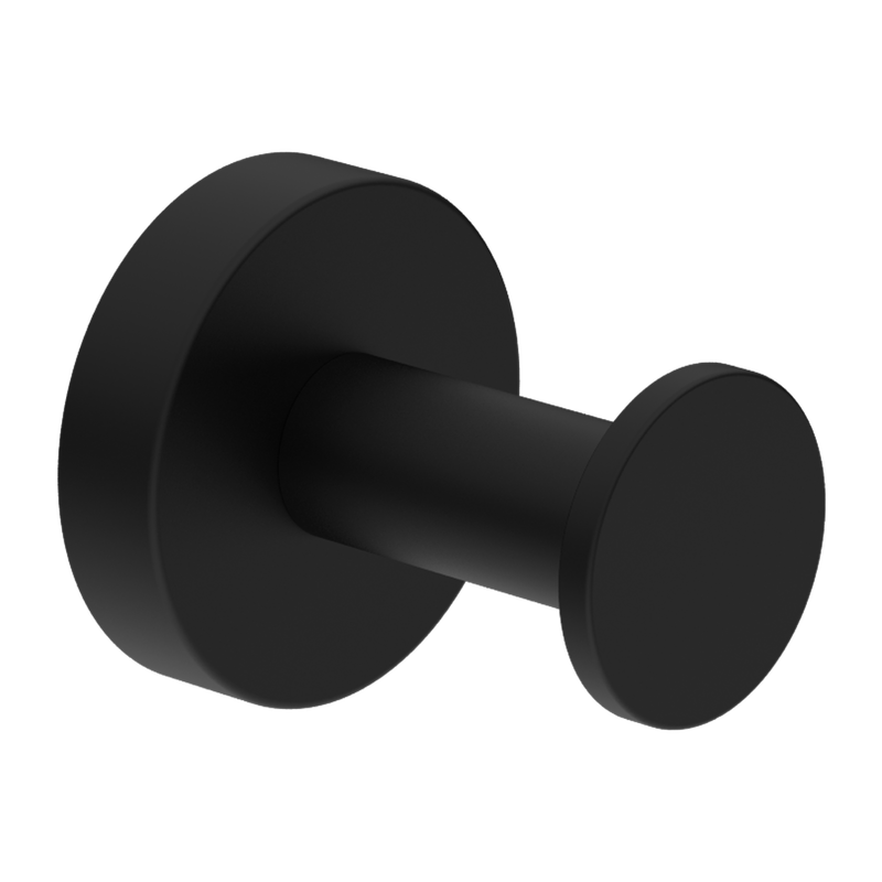 Nero Classic Round Single Robe Hook - Various Colours