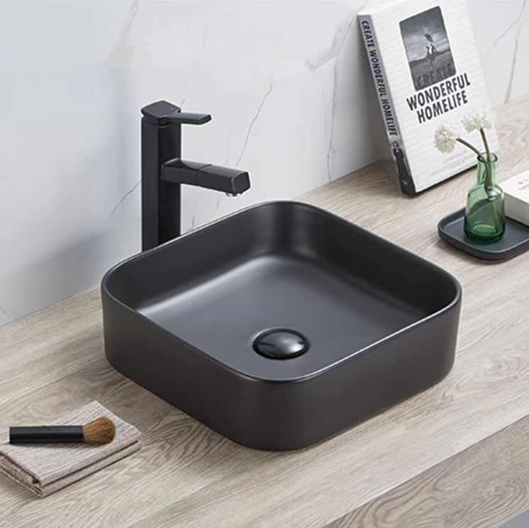 Mica Counter Top Ceramic Basin 375x375mm - Various Colours