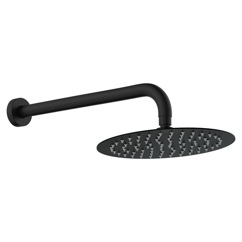 Round Wall Shower with Overhead Shower Head 250mm- Various Colours