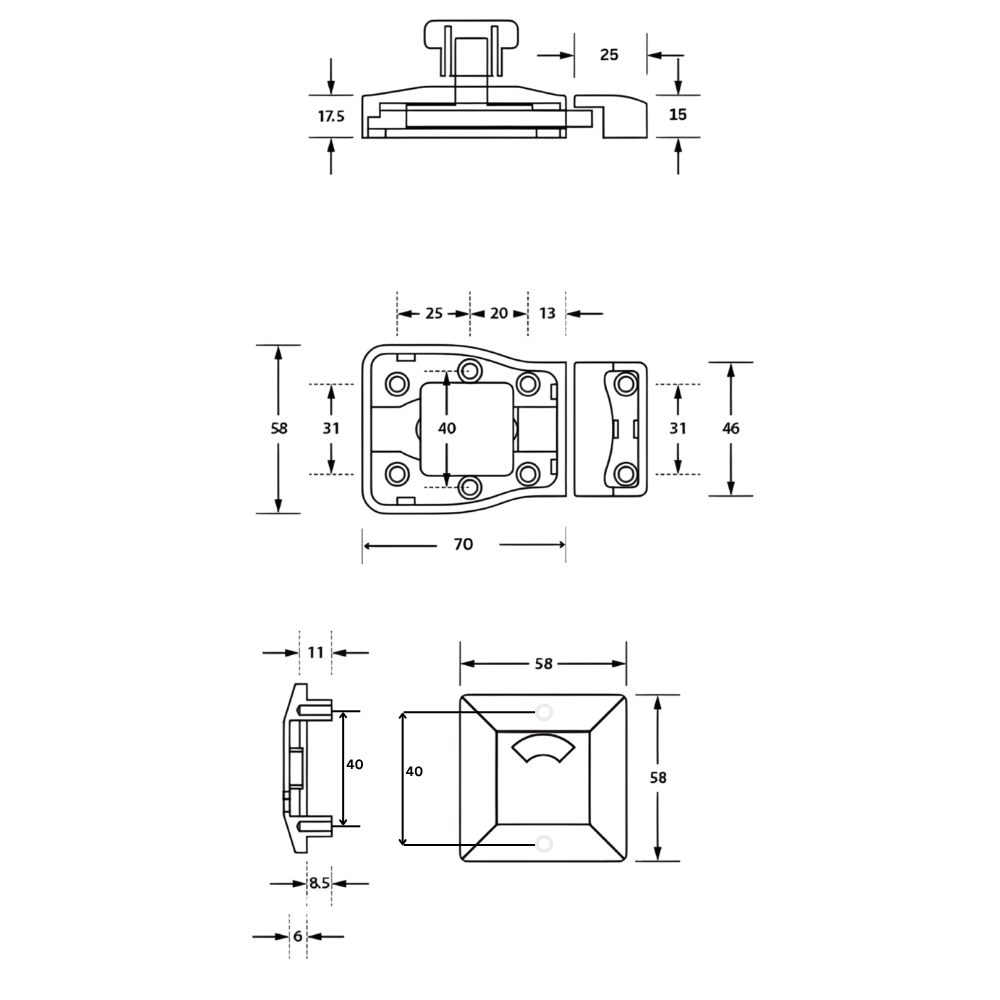 Moda Lock & Indicator Set in Antimicrobial - MODA_LOCK_ANMB