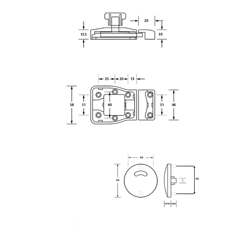Moda Lock & Round Indicator Set in Designer Black - MODA_LOCKRND_DESIGNER