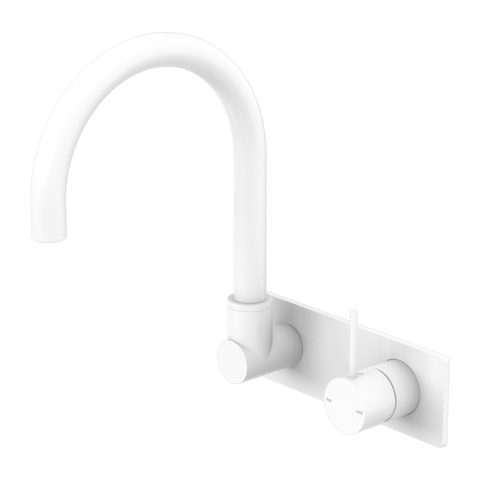 Nero Tapware WBM22 Mecca Round Wall Basin/Bath Mixer Set with Swivel Spout - Various Colours