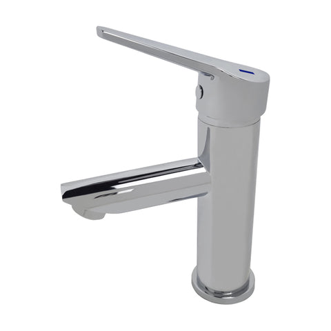 Gentec NGMLF1000 Lead Free DZR Brass Hob Mounted Basin Mixer w/ Yellow and Blue Printed Handle
