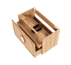 BV26WH Woodland Oak with Stone handle Wall Hung Vanity - 600 / 750 / 900 / 1200 / 1500 / 1800mm