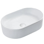 Yugen Fluted Above Counter Ceramic Basin