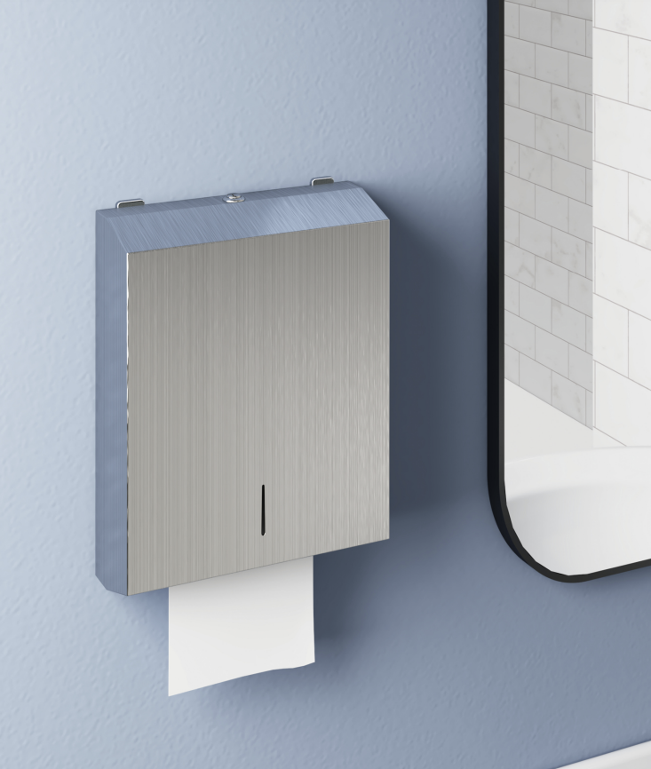 Paper Towel Dispenser with Viewing Window in Stainless Steel