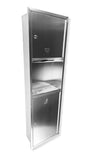 Paper Towel Dispenser with Waste Bin - Stainless Steel