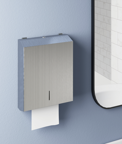 Paper Towel Dispenser with Viewing Window in Stainless Steel