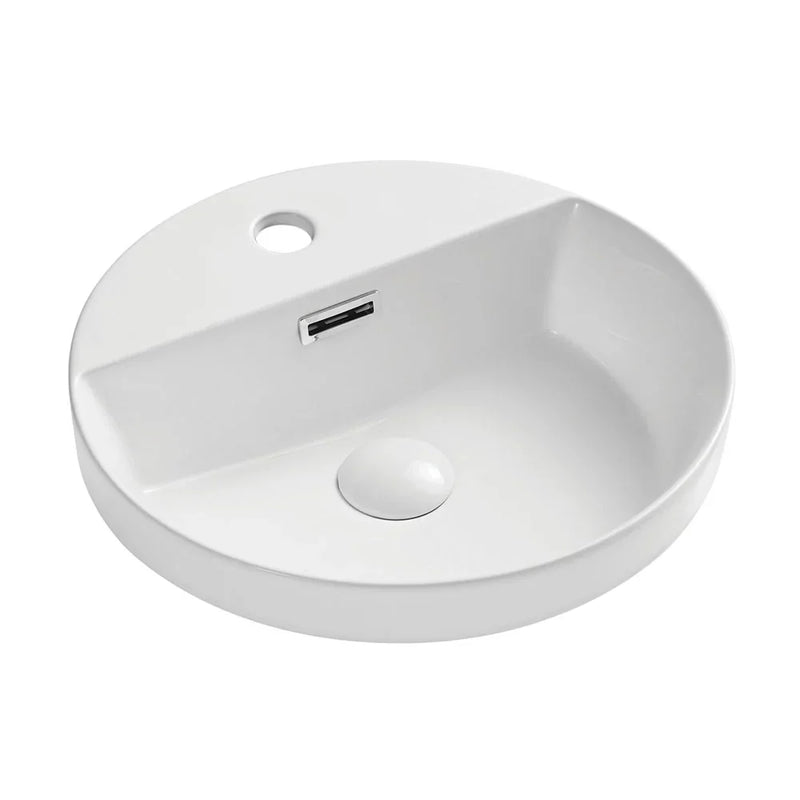 Illusia Round Inset Basin 390x390mm - Gloss White