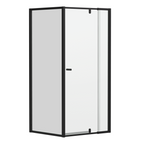 Black 6mm Full Framed Pivot Shower Screen – Front & Return, 1950mm High, Special Order