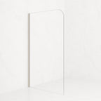 SS06 10mm Radius Curved Walk-In Shower Screen with Wall Channel – 2100mm High, 1100/1200mm, Various Colours