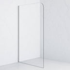 SS06 10mm Radius Curved Walk-In Shower Screen with Wall Channel – 2100mm High, 1100/1200mm, Various Colours