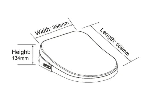 Care Smart Toilet Bidet Seat with Remote Control & Shortcut Buttons