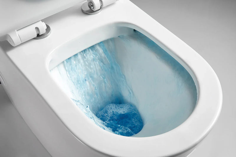 Raised Height Back To Wall Rimless Flush Toilet Suite with Soft Close Seat - White (Project)
