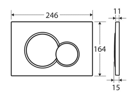 Geberit In Wall Package - Tornado Rimless Floor Pan, Inwall Cistern and Button