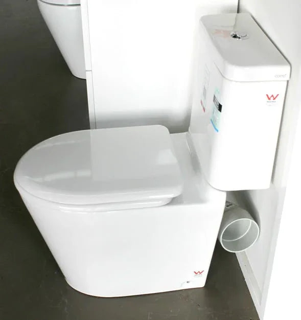 Cotto Closed Coupled Skew Pan Connection Toilet Suite with Soft Close Seat - White (4 Star)