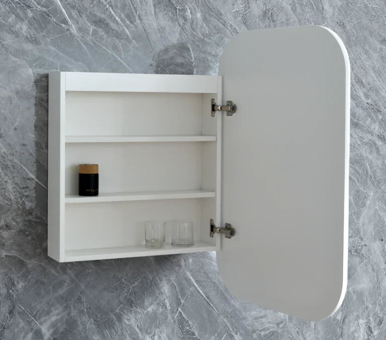 Soft Square LED Mirror Cabinet with Demister 600x900mm - Various Colours