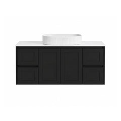 BV39WH Matte Black Shaker Wall Hung Vanity - 600 / 750 / 900 / 1200 / 1500 / 1800mm