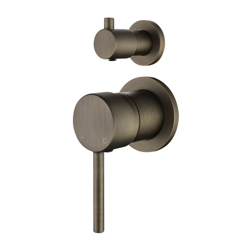 SMD02 Round Shower / Bath Mixer with Diverter (Separate Backplate) - Various Colours