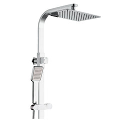 Fienza Koko Chrome Multifunction Twin Shower Rail (455107) - Stock Clearance