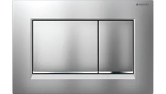 Square Button Flush Plate for Geberit In-Wall Cistern Toilet - Chrome