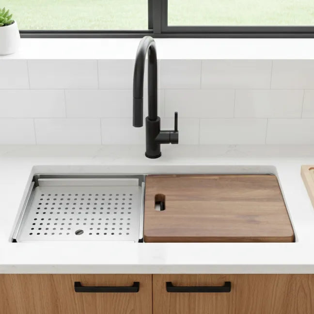 Sink Drainer Tray with Rinse Holes - Stainless Steel