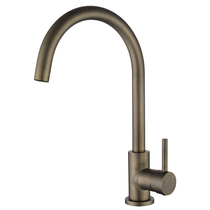 Side Lever Gooseneck Kitchen / Laundry Sink Mixer - Various Colours