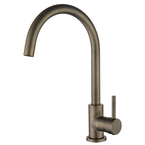 Side Lever Gooseneck Kitchen / Laundry Sink Mixer - Various Colours