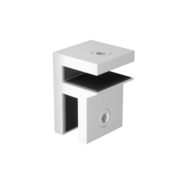 10mm Glass Bracing Bracket - Matt White