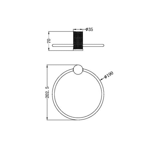 Opal Hand Towel Ring - Various Colours