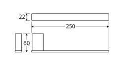 Tono Hand Towel Holder Brushed Gold (85102UB) - Stock Clearance