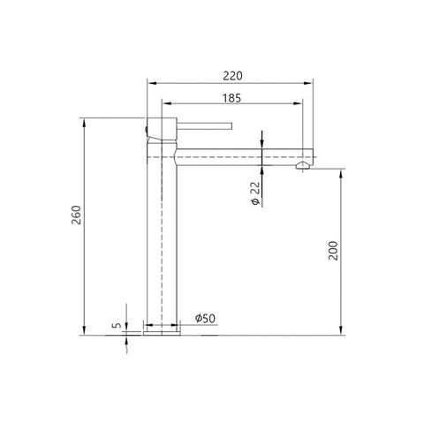TBM31 Jess Round Tall Baisn Mixer - Various Colour