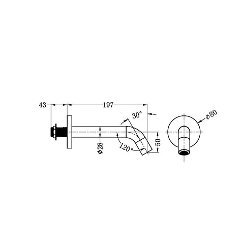 Nero Wall Mounted Sensor Tap with 80mm Wall Plate  - Various Colours