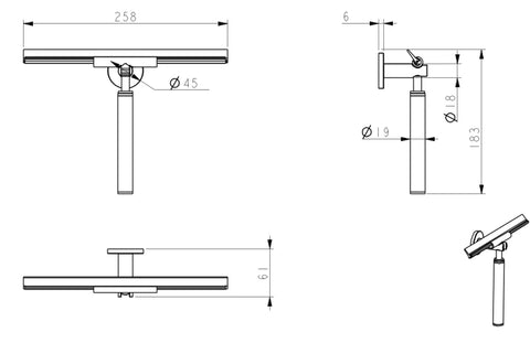 Glass Squeegee - Various Colours