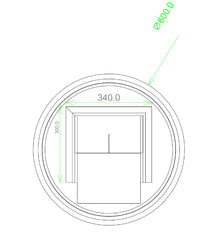 Round Frameless LED Mirror (Back Lit) with Demister 600mm / 750mm / 900mm