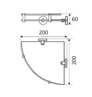 Fienza Chrome Corner Shower Shelf (82714200) - Stock Clearance